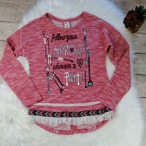 Arizona Girl Fringed Arrow Sweatshirt Size 14